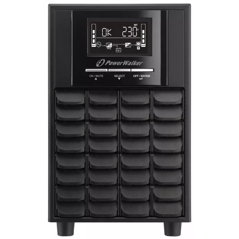 Keskeytymätön virransyöttö PowerWalker VI 1100 CW FR, Line-Interactive, 1,1 kVA (770 W), LCD, EPO, RS-232