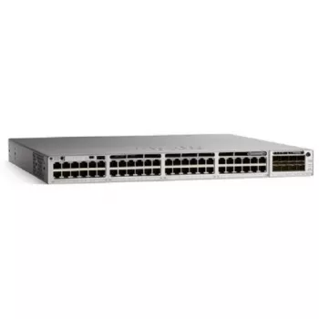 Catalyst 9300 48-porttinen (12 mGig, 36 2,5 Gbit/s) Network Essentials, 1 virtalähde