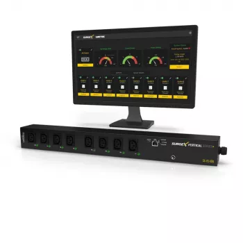 SurgeX Vertical Series ylijännitesuoja SX-VS-108I — SurgeX-merkin pystysuuntainen virtasuojaus