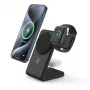 Sisälaturi Crong CRG-MSPS-BLK älykello musta Lightning USB langaton