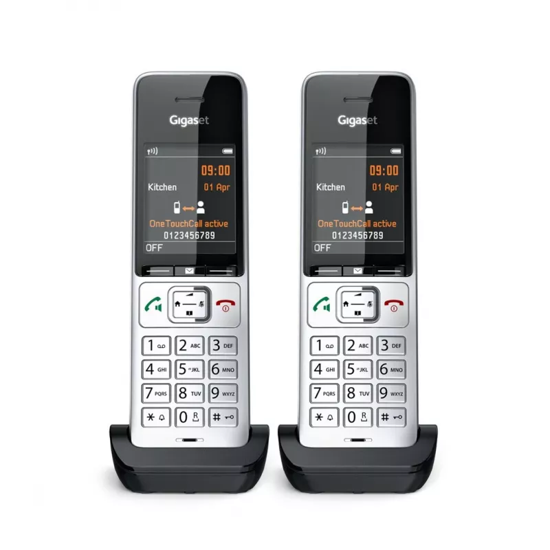 Gigaset COMFORT 500HX duo Analoginen/DECT-puhelin numeronäytöllä musta, hopea