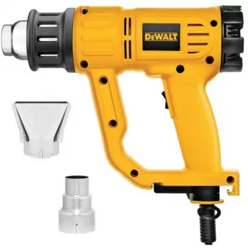 DeWalt D26411 kuumailmapuhallin — 1800 W, pistoolikahva, max. 600 °C, 450 l/min ilmavirta, keltainen