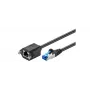 Microconnect SFTP6A03EXT verkkokaapeli musta 3 m Cat6a S/FTP (S-STP)