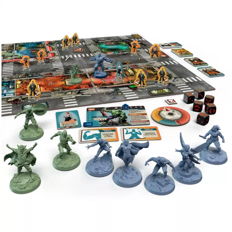 Lautapeli Asmodee Marvel Zombies Heroes' Resistance — yhteistyö­peli miniatyyreillä Zombicide-crossover