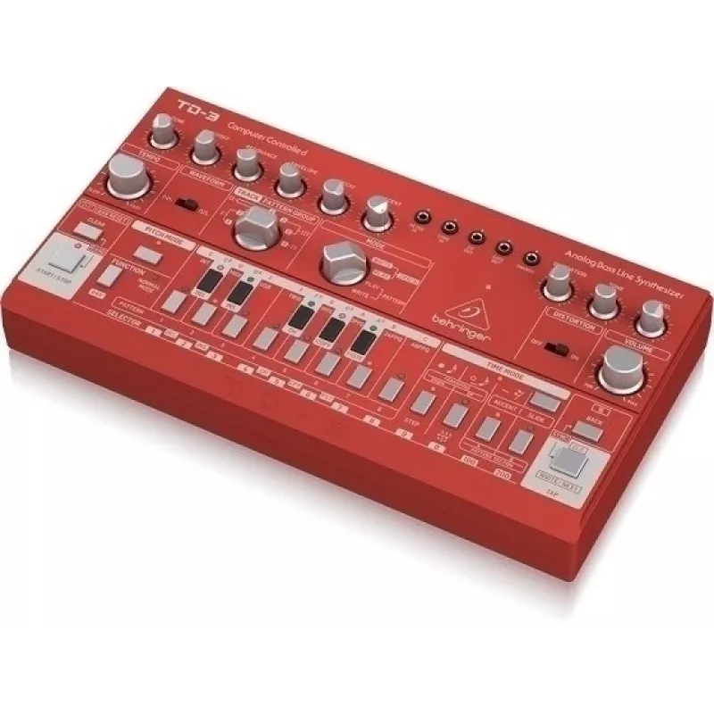 Analogi syntetisaattori Behringer TD-3-RD punainen 9V DC