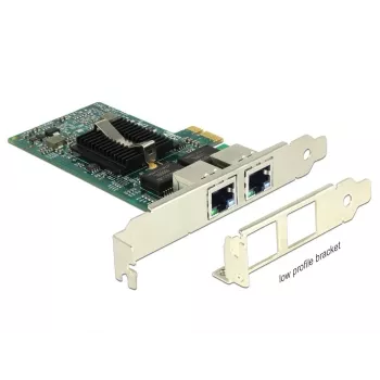 Delock PCIe-kortti 2x Gigabit LAN -verkkosovitin