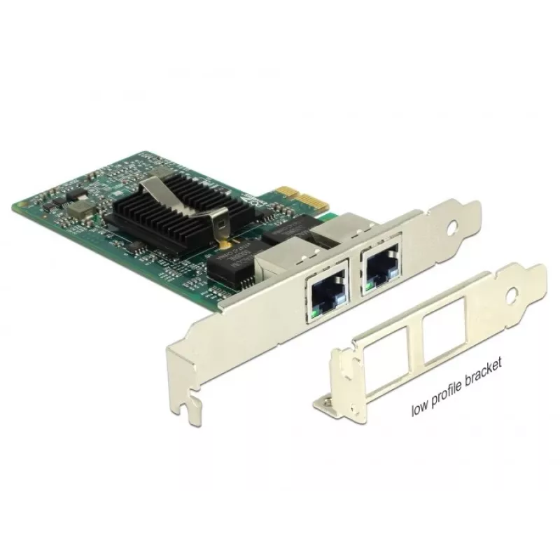 Delock PCIe-kortti 2x Gigabit LAN -verkkosovitin