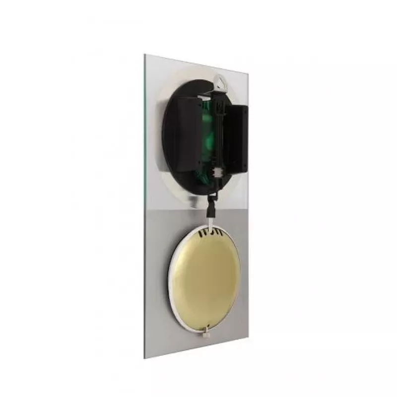 NeXtime kello 3028 OP kello, 16x30,2 cm, seinäkello, lasi, hopea