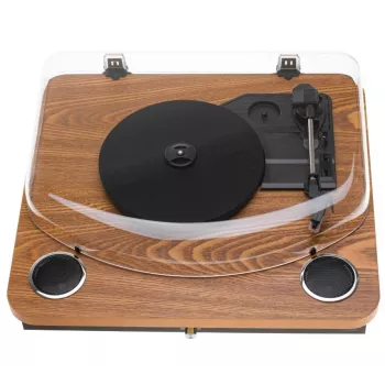 Analogi hihnavetoinen levysoitin Adler AD 1914 USB-liitännällä, keraaminen levysoitin, tasavirtamoottori, 33 1/3 kierr./min, Bluetooth 5.4, RCA-lähdöt, sisäänrakennetut kaiuttimet