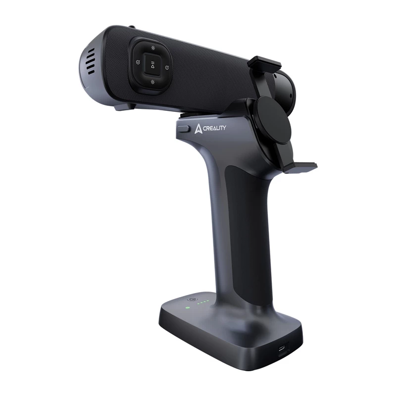3D-skanneri Creality Sermoon X1 — tarkkuus 0,02 mm, Wi‑Fi 6, 34 laseria, NIR, musta