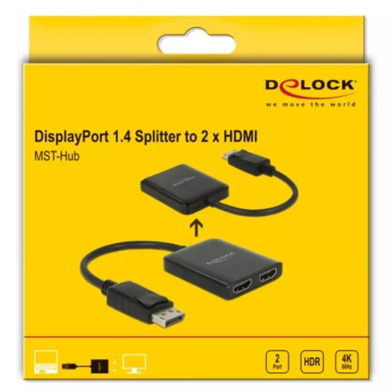 Videosplitter DeLOCK 87769 DisplayPort -> 2x HDMI