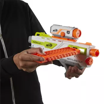 Lelublasteri HASBRO Nerf BattleScout ICS-10 FFP B1756F030 – vaahtomuovinuoliblasteri, yksittäislaukaus, taktinen kisko