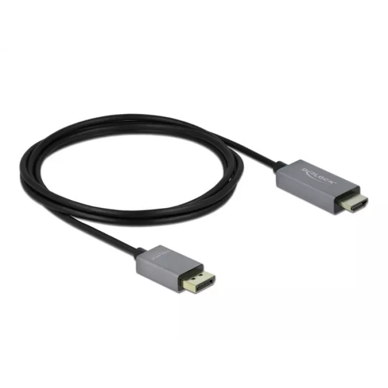 DisplayPort-HDMI-kaapeli DeLOCK aktiivinen 1.4 4K 60Hz 2m