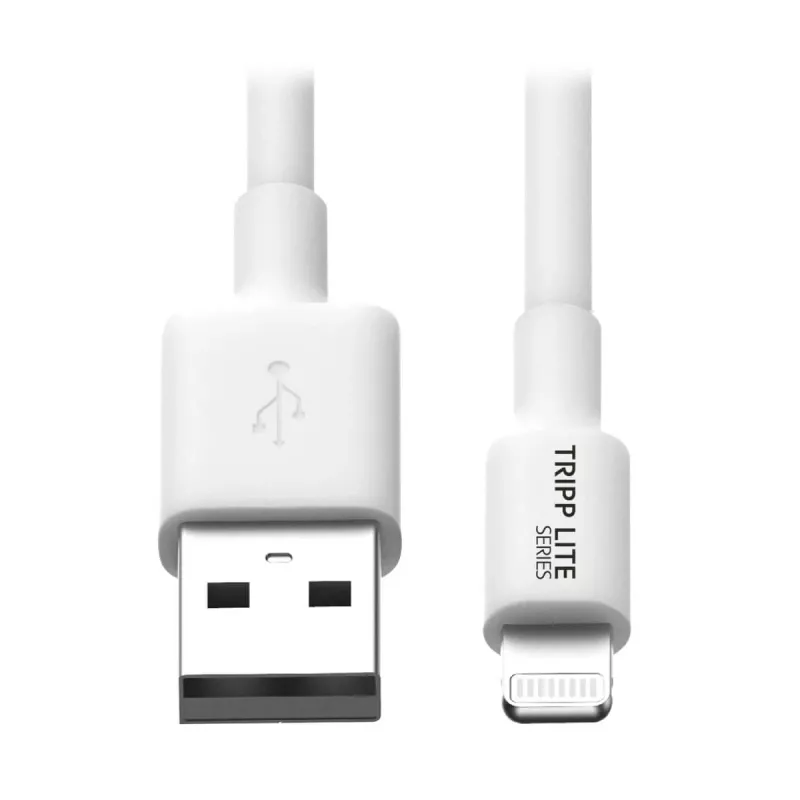Eaton Tripp Lite Series USB-A - Lightning synkronointi-/latauskaapeli (M/M) - MFi-sertifioitu, valkoinen, 6 ft. (1,8 m) - data-/virtakaapeli - USB uros - Lightning