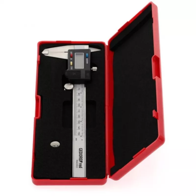Gedore RED R94420021 3301430 digitaalinen työntömitta, 0–153 mm, mm/tuumaa, harmaa