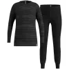 Odlo Set long ACTIVE WARM ECO SET lasten alusvaatesetti, koko 140 cm, musta ja harmaa