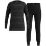 Odlo Set long ACTIVE WARM ECO SET lasten alusvaatesetti, koko 140 cm, musta ja harmaa