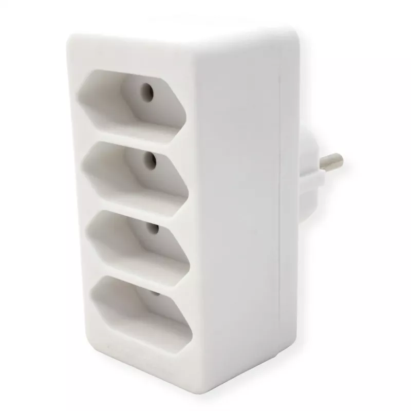 Pistorasia Bachmann 921.273 – 4× euro-pistorasia, valkoinen PVC