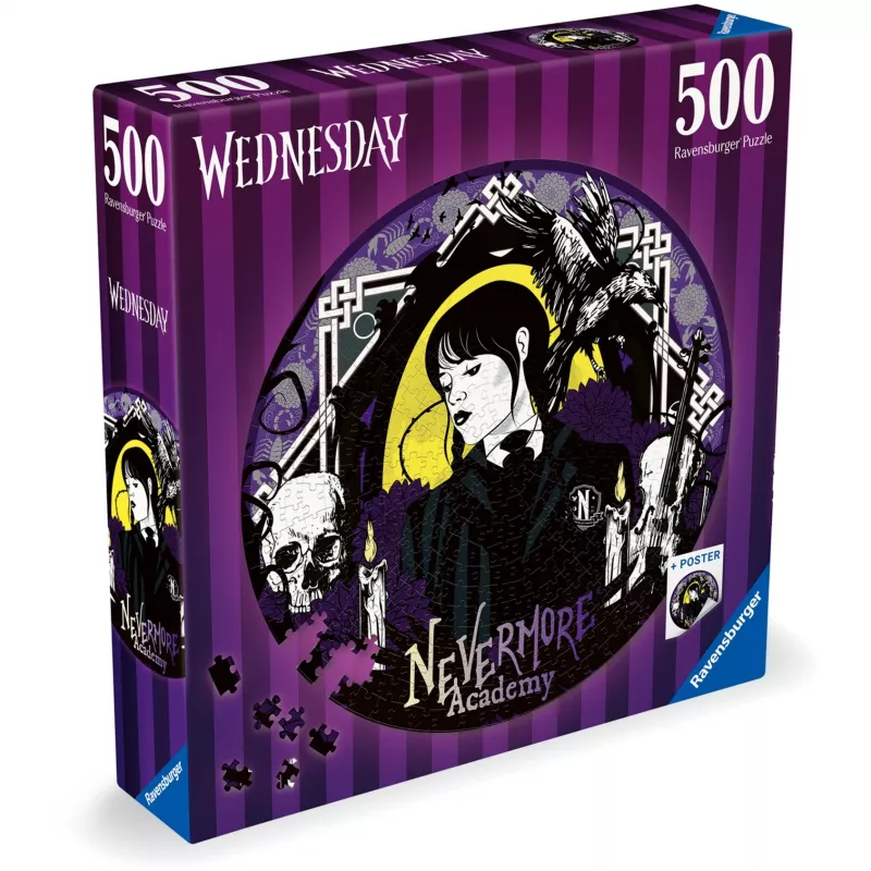 Pyöreä palapeli Wednesday (500 palaa)
