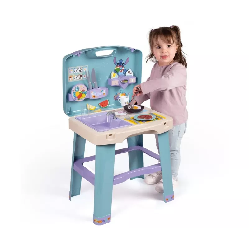 Leikkikeittiö SMOBY Stitch Kitchen 7600311909 tarvikkeineen – lasten roolileikkikeittiösarja