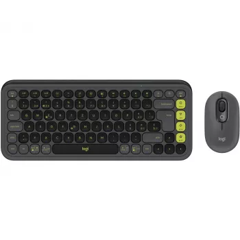Logitech POP ICON COMBO Swiss, grafiitti/vihreä, Bluetooth, Swiss, 920-013275