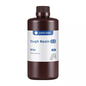 AnyCubic Tough Resin 2.0 — valkoinen, vähähajuinen, erittäin luja 3D-tulostushartsi