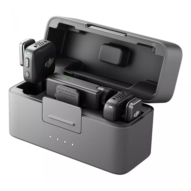 DJI Mic Mini (2 TX + 1 RX + latauskotelo) langaton mikrofonisarja - tummanharmaa
