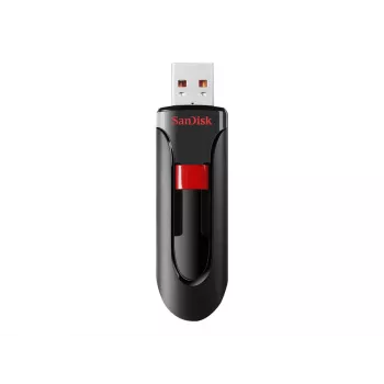 USB-muistitikku SANDISK Cruzer Glide 32 GB USB Type-A 2.0, liukurakenne, salasanasuojaus, musta/punainen