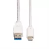 VALUE - USB-kaapeli - USB 3.0 (uros) - USB Type-C (uros) - 5 V - 900 mA - 50 cm - valkoinen (11.99.9010)