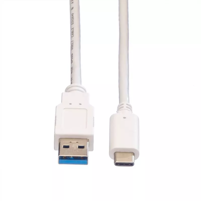 VALUE - USB-kaapeli - USB 3.0 (uros) - USB Type-C (uros) - 5 V - 900 mA - 50 cm - valkoinen (11.99.9010)