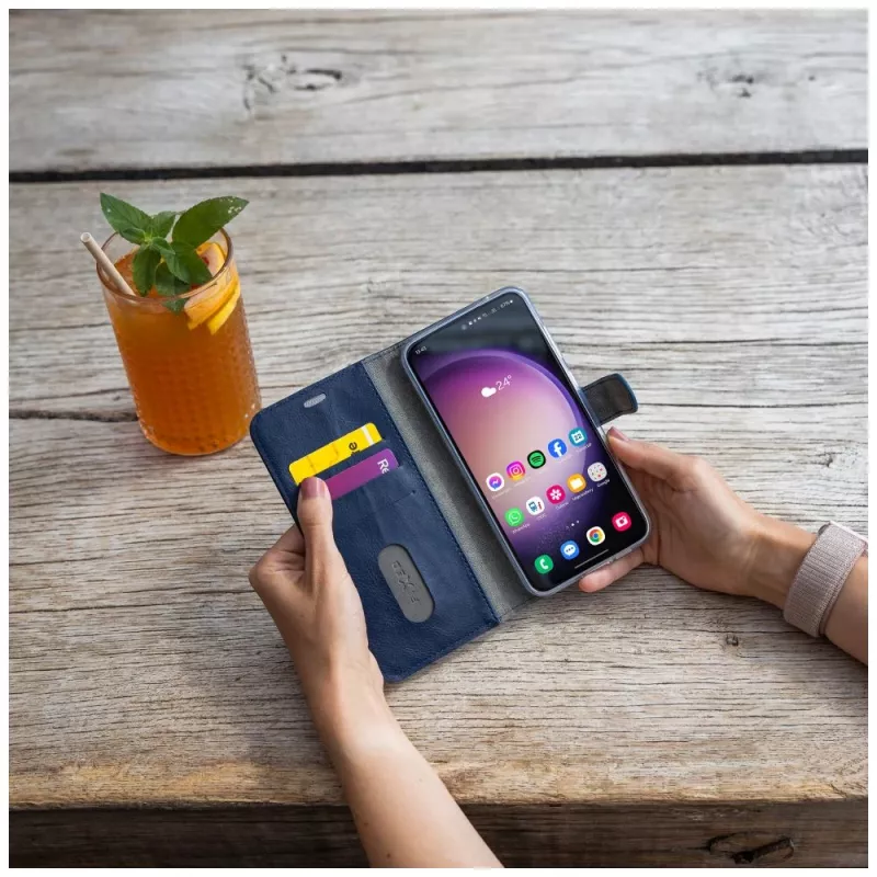 Fixed Opus | Kirjakotelo | Samsung | Galaxy A36 5G/A56 5G | nahka | sininen