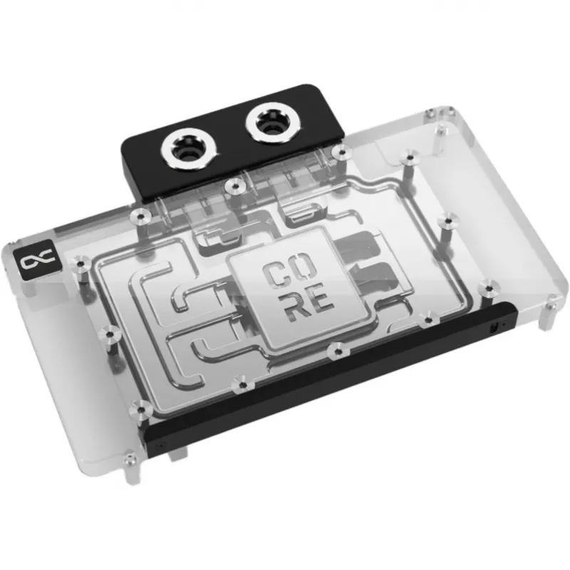 Näytönohjaimen vesijäähdytin Alphacool RTX 5080 Phoenix läpinäkyvä hopea backplatella