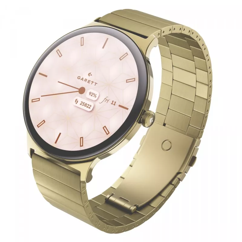 Älykello Garett Verona 2 Gold Steel Bluetoothilla ja sykemittarilla