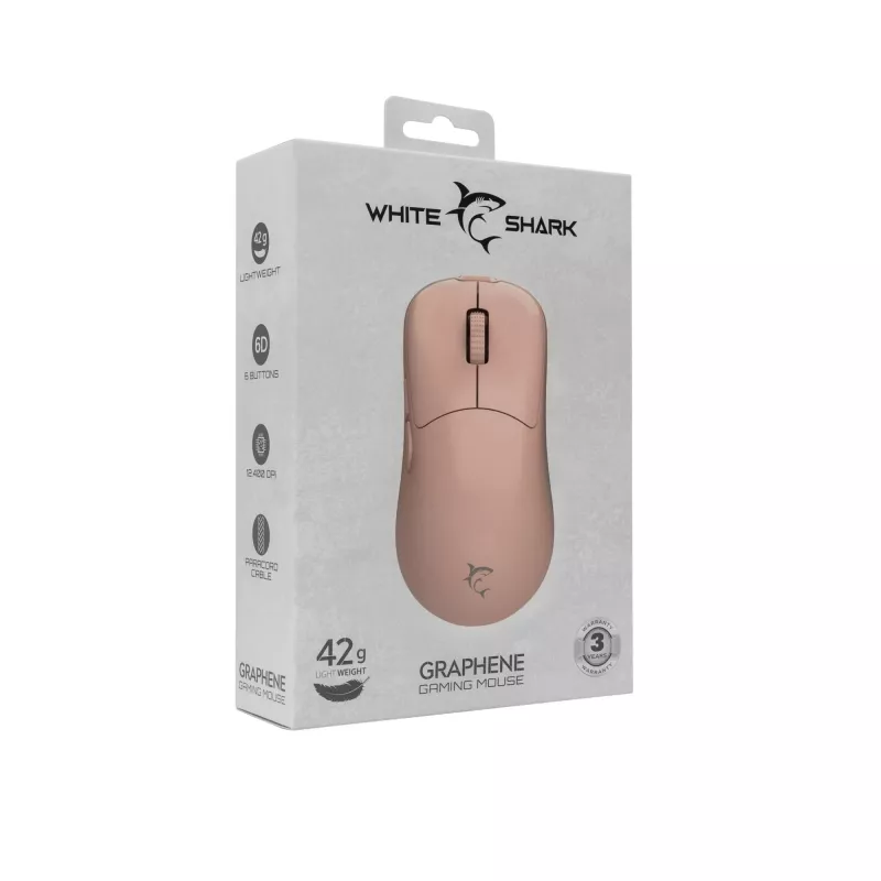 Hiiri White Shark GM-5014 Graphene Pink USB