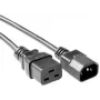 Microconnect PE0191410 virtajohto musta 1 m C19-liitin C14-liitin
