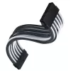 ATX-jatkokaapeli SILVERSTONE SST-PP07E-MBBW 30 cm musta/valkoinen