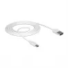 USB-kaapeli DeLOCK 84808 USB 2.0 2 m USB A Micro-USB B valkoinen