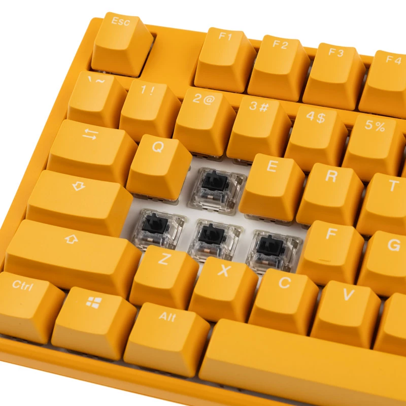 Ducky One 3 näppäimistö, pelikäyttöön, USB, QWERTY, englanti, keltainen