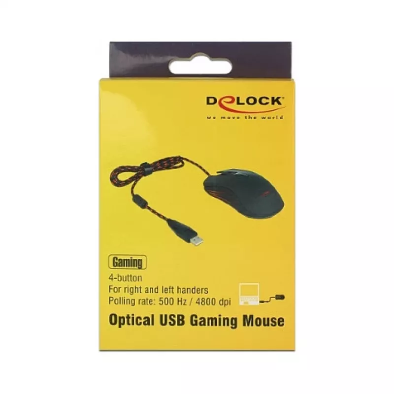 Pelihiiri DeLOCK 12531 molempikätinen USB Type-A optinen 4800 DPI