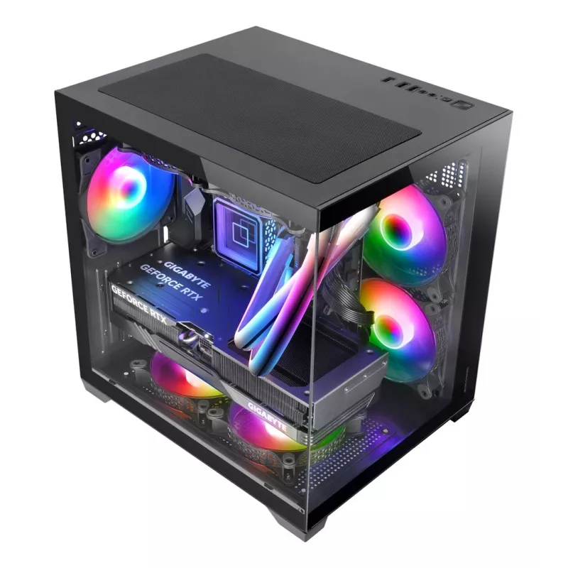 Mars Gaming MC-VIEW2 Mini Tower musta
