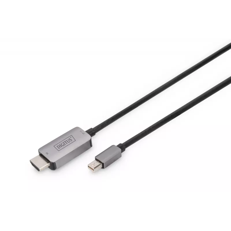 DIGITUS - adapterikaapeli - Mini DisplayPort (uros) - HDMI (uros) - 1,0 m - 8K 60 Hz tuki - musta (DB-340109-010-S)