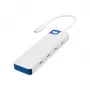 Hyper HyperDrive Flex 4-porttinen USB-C-keskitin, valkoinen/sininen | HD5201BUGL