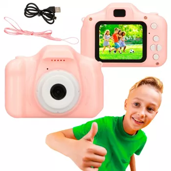 Lasten digitaalikamera Extralink H20 pinkki 1080P 30fps 2,0