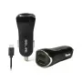 Autolaturi 2xUSB + USB-C 2,1A musta
