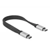 USB-kaapeli DeLOCK 85926 USB 3.2 Gen 2 0,22 m USB C musta hopea