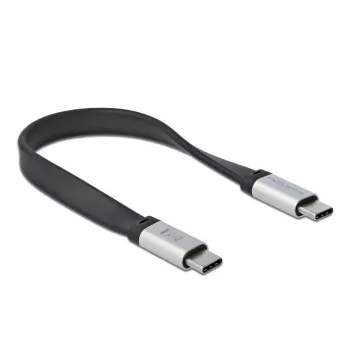 USB-kaapeli DeLOCK 85926 USB 3.2 Gen 2 0,22 m USB C musta hopea