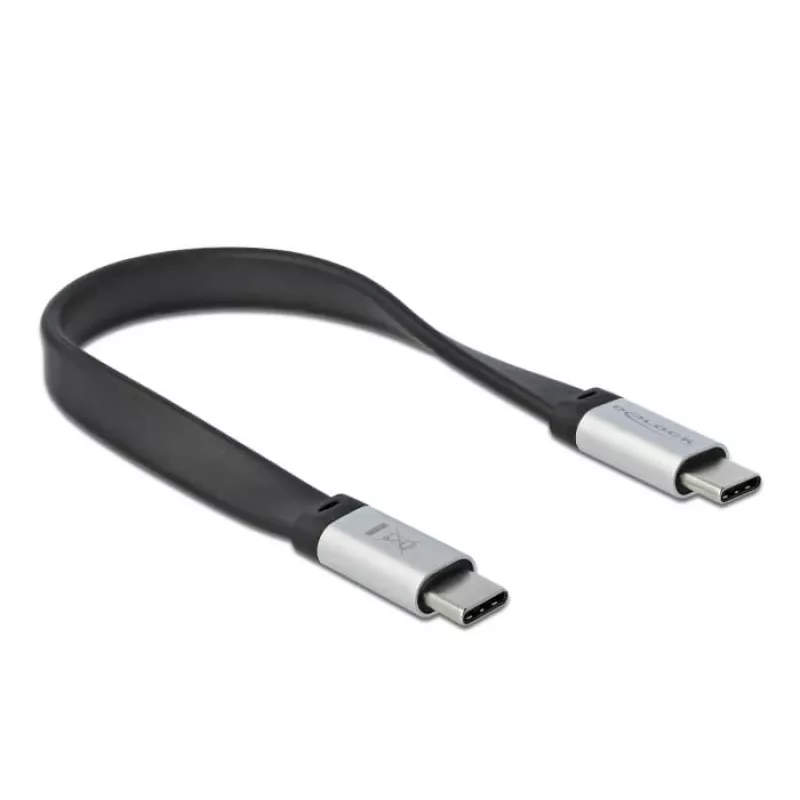 USB-kaapeli DeLOCK 85926 USB 3.2 Gen 2 0,22 m USB C musta hopea