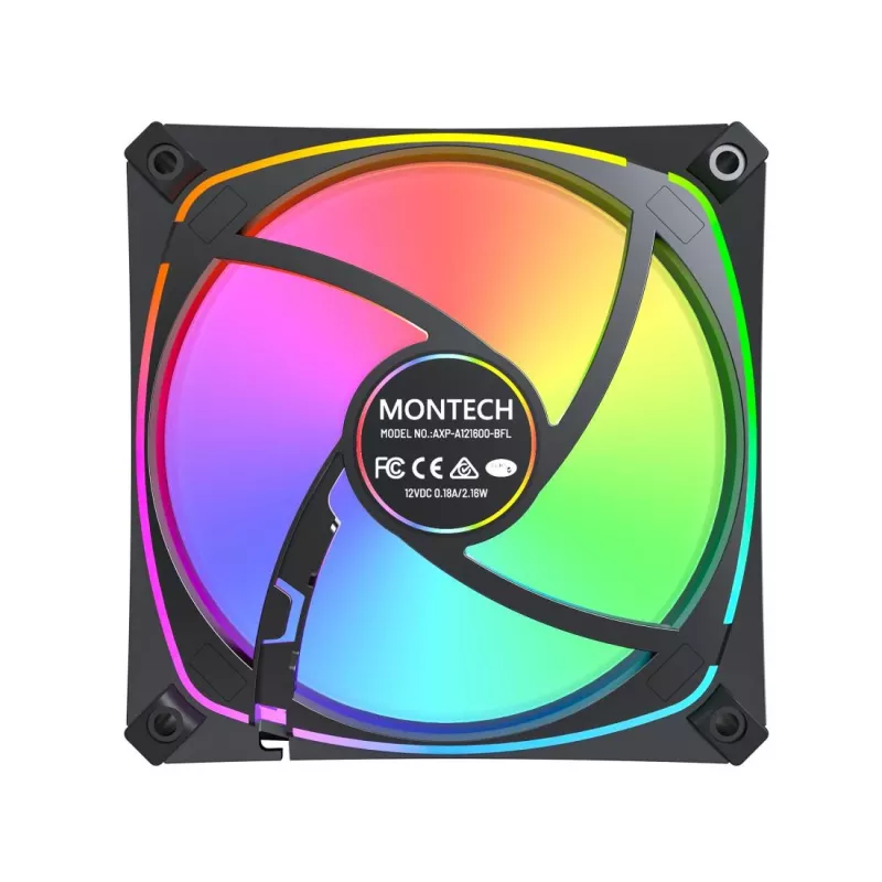 MONTECH AX120 PRO musta 120mm ARGB-kotelotuuletin
