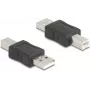 DeLOCK 67198 kaapelisovitin USB Type-A USB Type-B musta