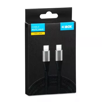 iBOX IKUTC USB-C-kaapeli 60W 2m musta